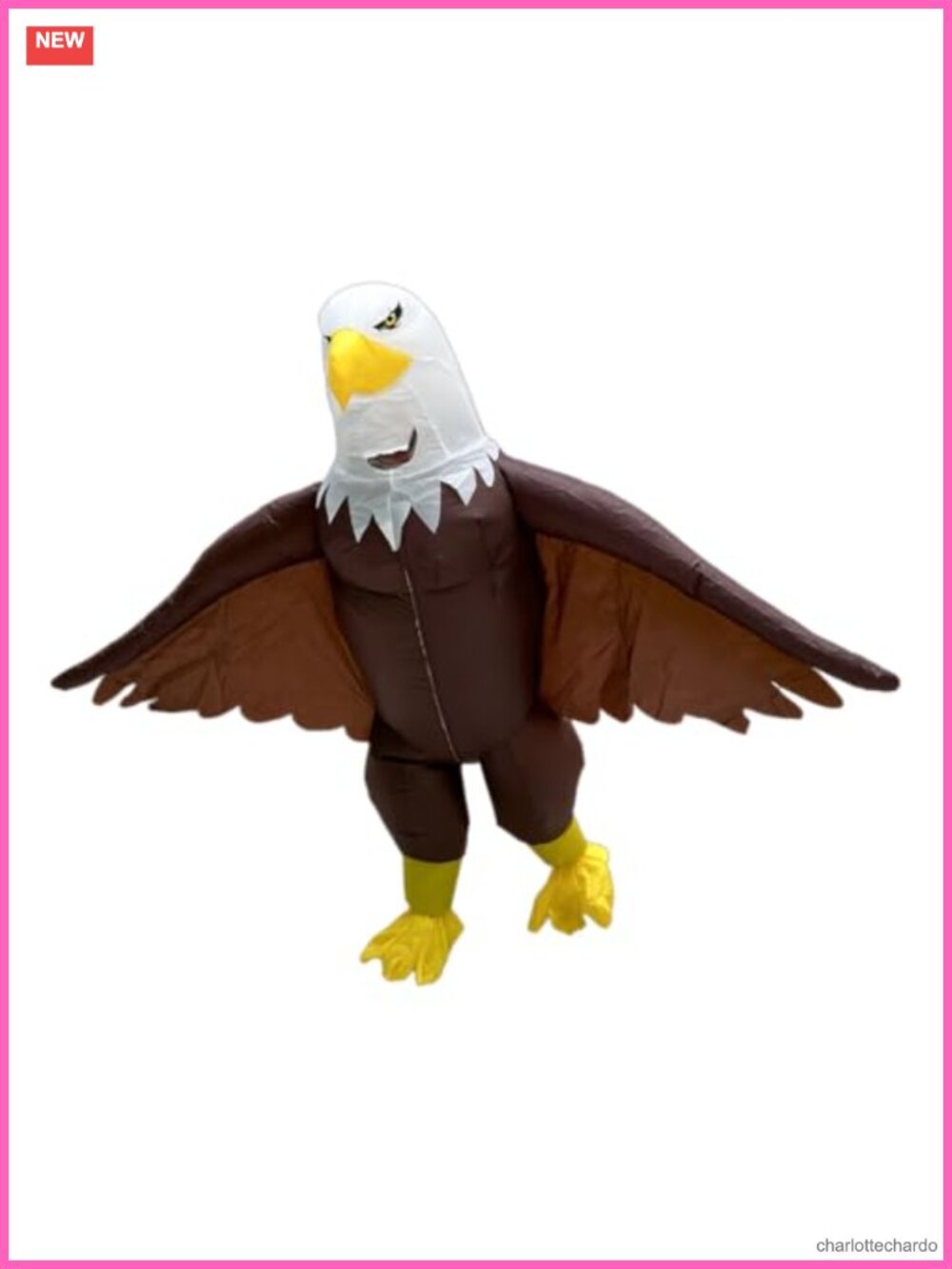 Adult Inflatable Eagle Costume 100% Polyester Blower Halloween Mascot